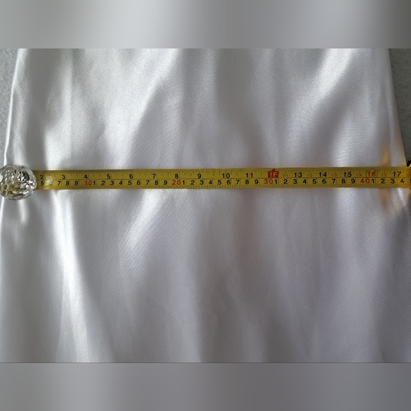 Aw Bridal Genevra Dress in White Crystal Satin - Picture 14 of 16